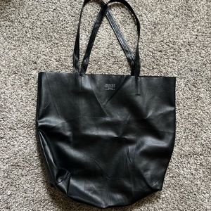 Cabane de Zucca black leather tote bag